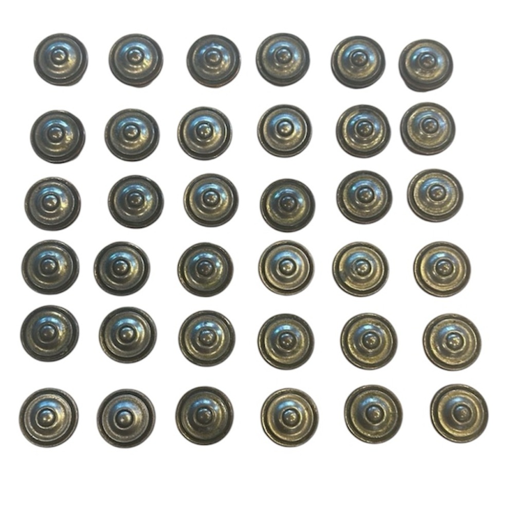 Set of 36 Metal Cabinet Knobs tri-colored